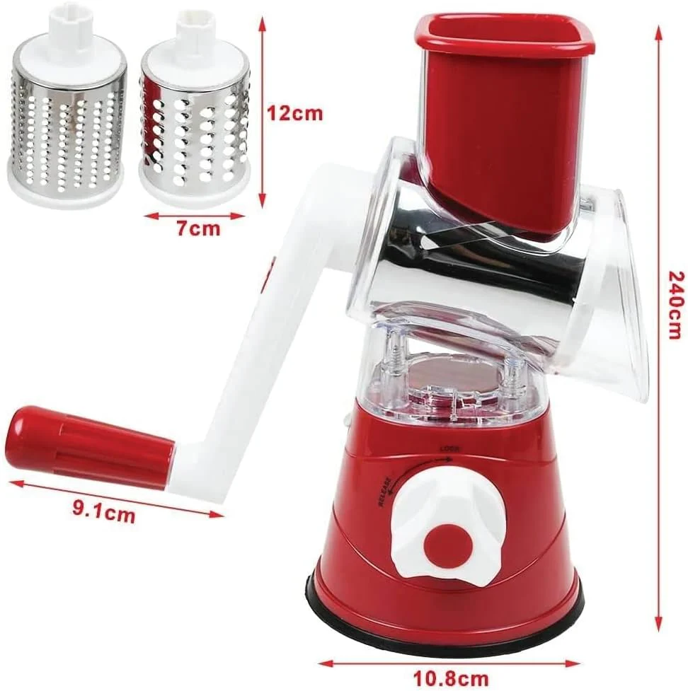 Vegetable Slicer with 3 Interchangeable Blades (SA2510-021)RED - Image 15