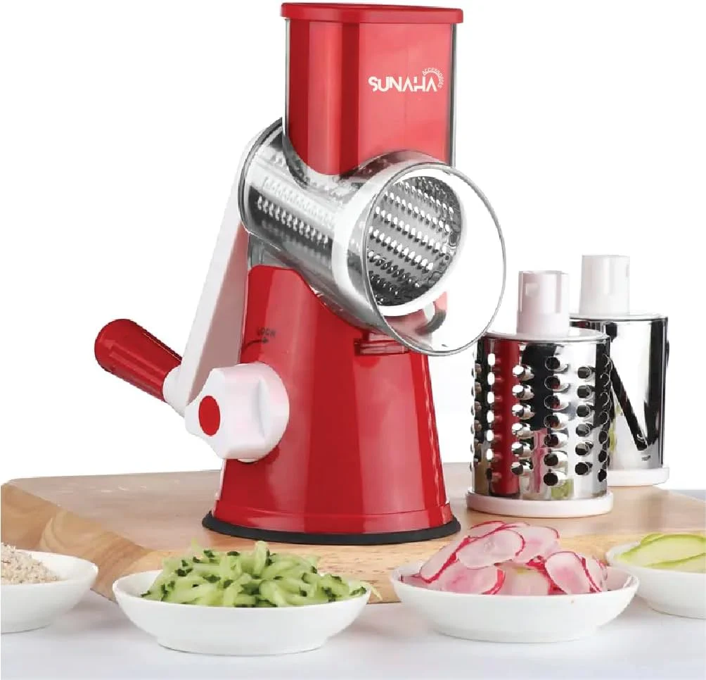 Vegetable Slicer with 3 Interchangeable Blades (SA2510-021)RED - Image 7