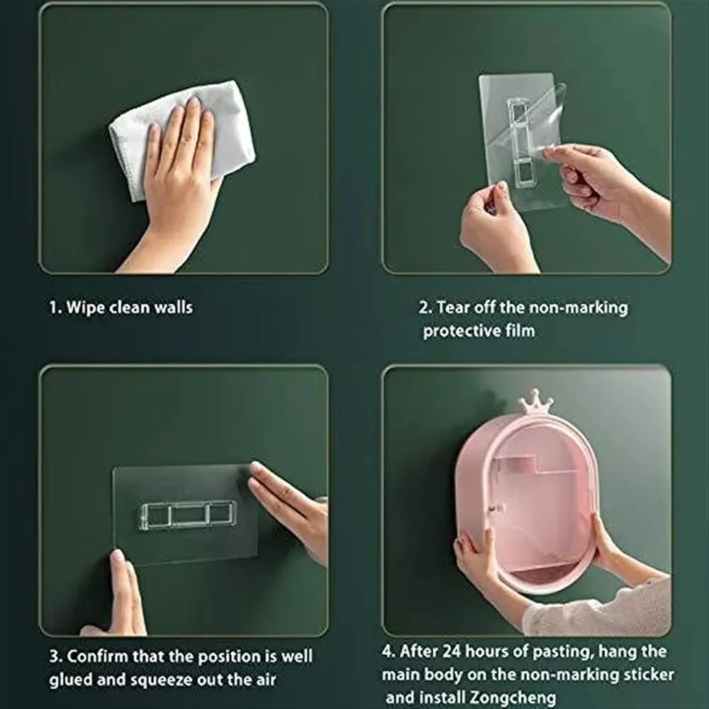 Wall Mounted Makeup Organizer-Pink - Image 8