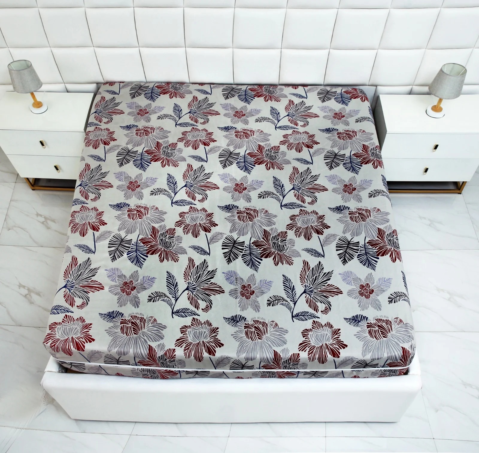Zipper Mattress Cover Printed-Cherry Blosoom - Image 5